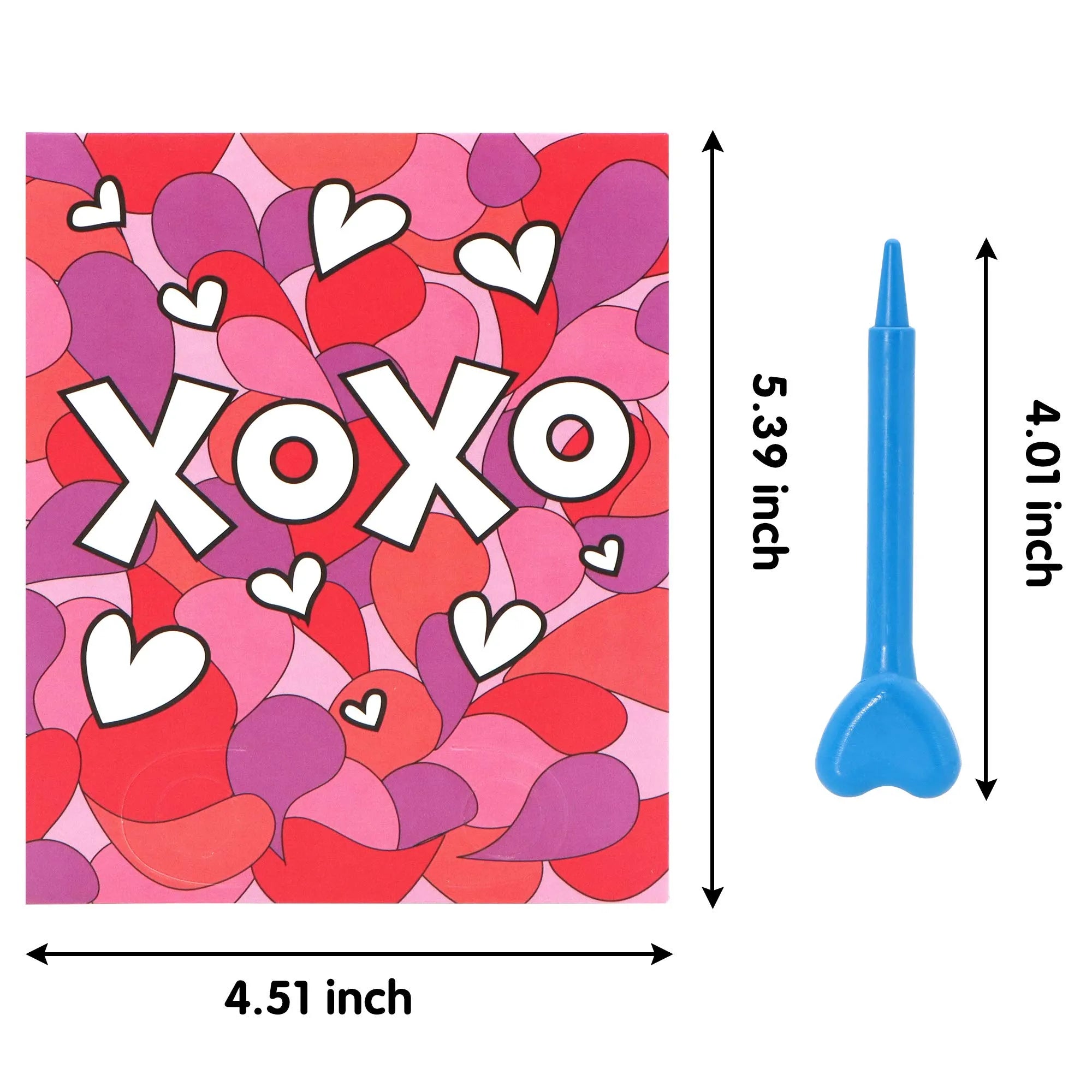 28Pcs Kids Valentine's Cards with Heart-Shaped Crayons - Classroom Exchange Gifts