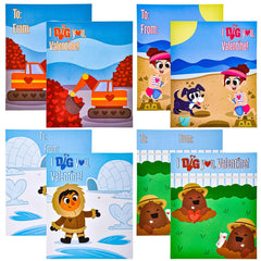 28Pcs Kids Valentine's Day Cards with Shovel Toys - Classroom Exchange Gifts