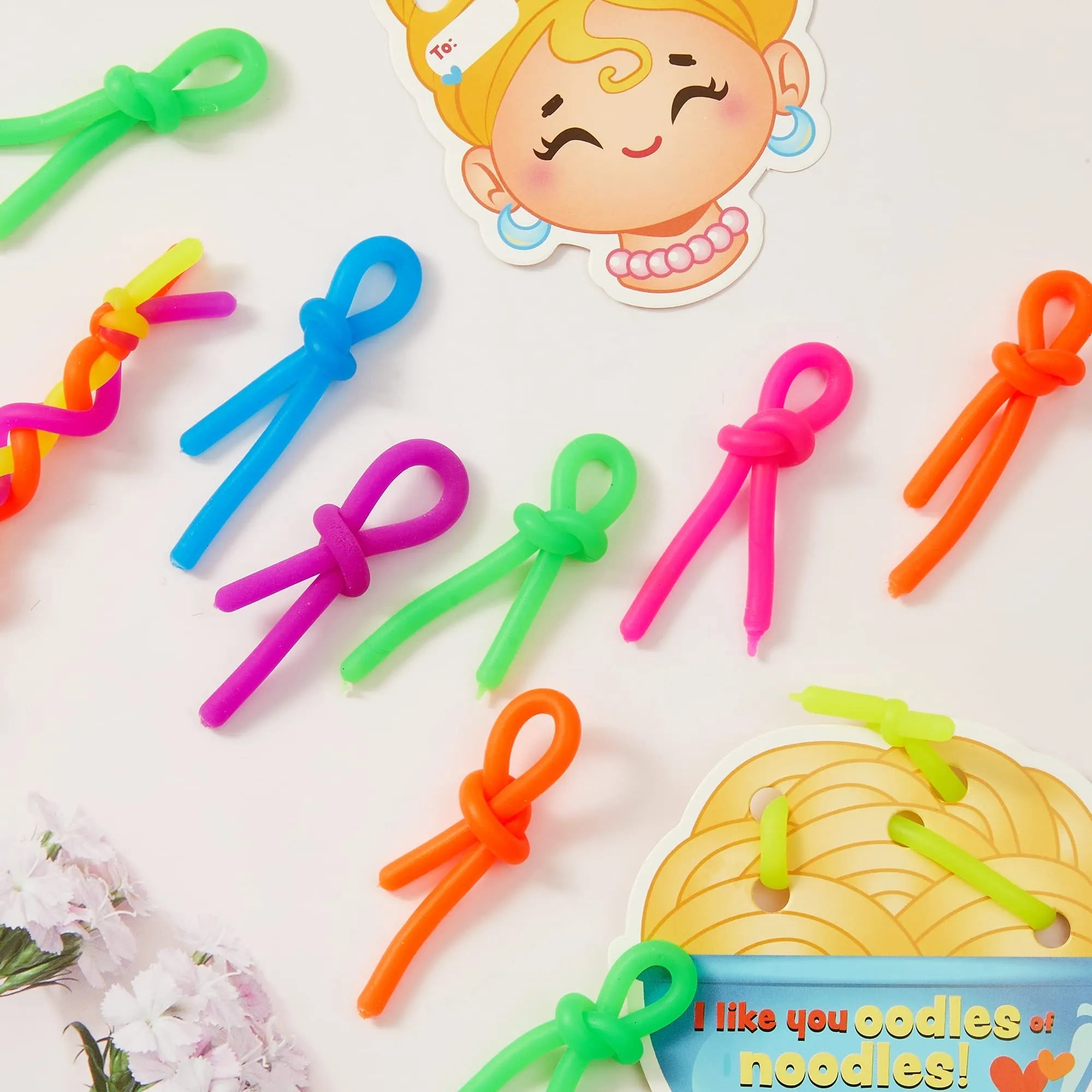28Pcs Kids Valentine's Cards with Stretchy String - Classroom Exchange Gifts