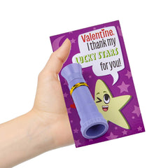 28Pcs Kids Valentine's Cards with Telescopes - Classroom Exchange Gifts