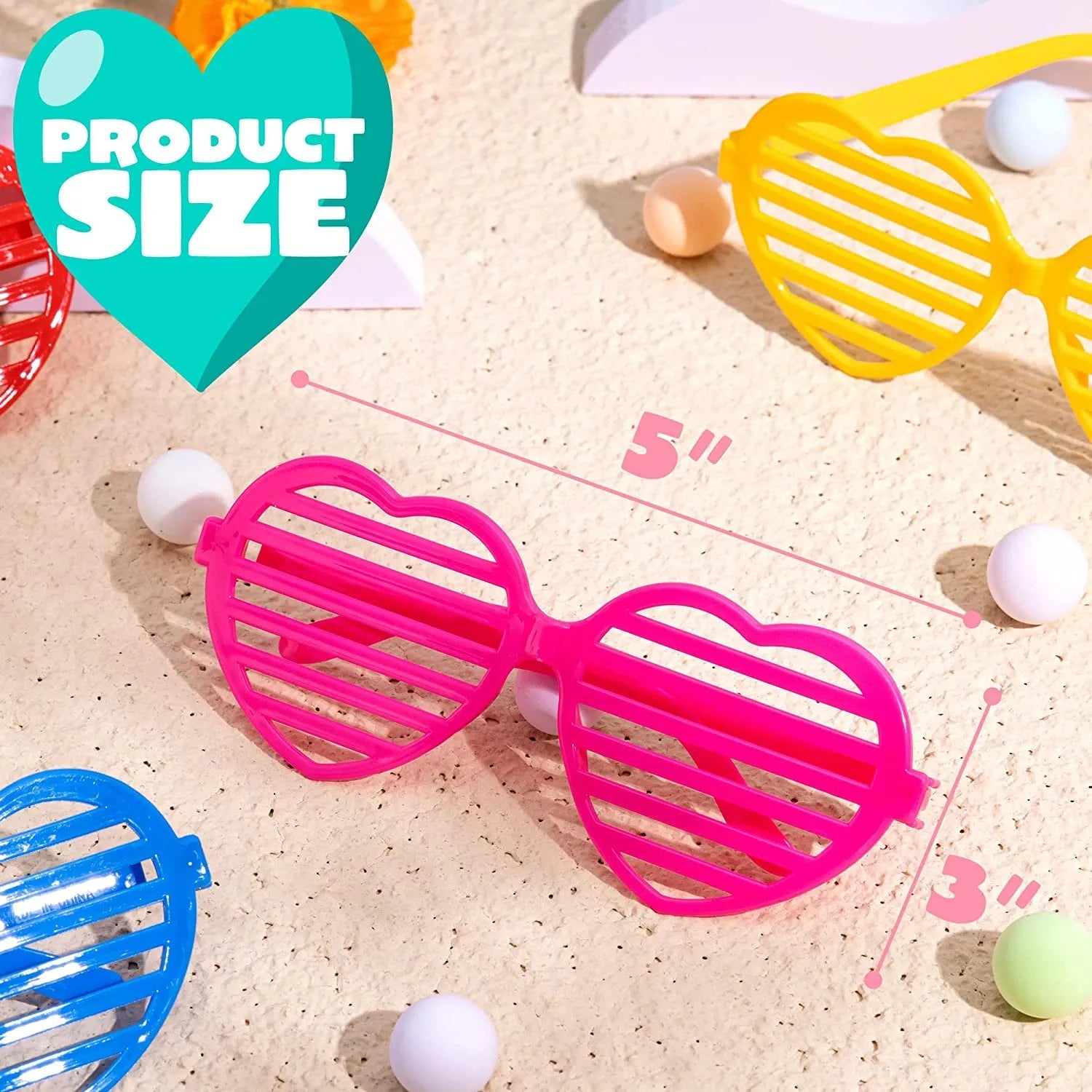 28Pcs Shutter Shade Accessories with Valentine's Day Cards for Kids - Classroom Exchange Gifts