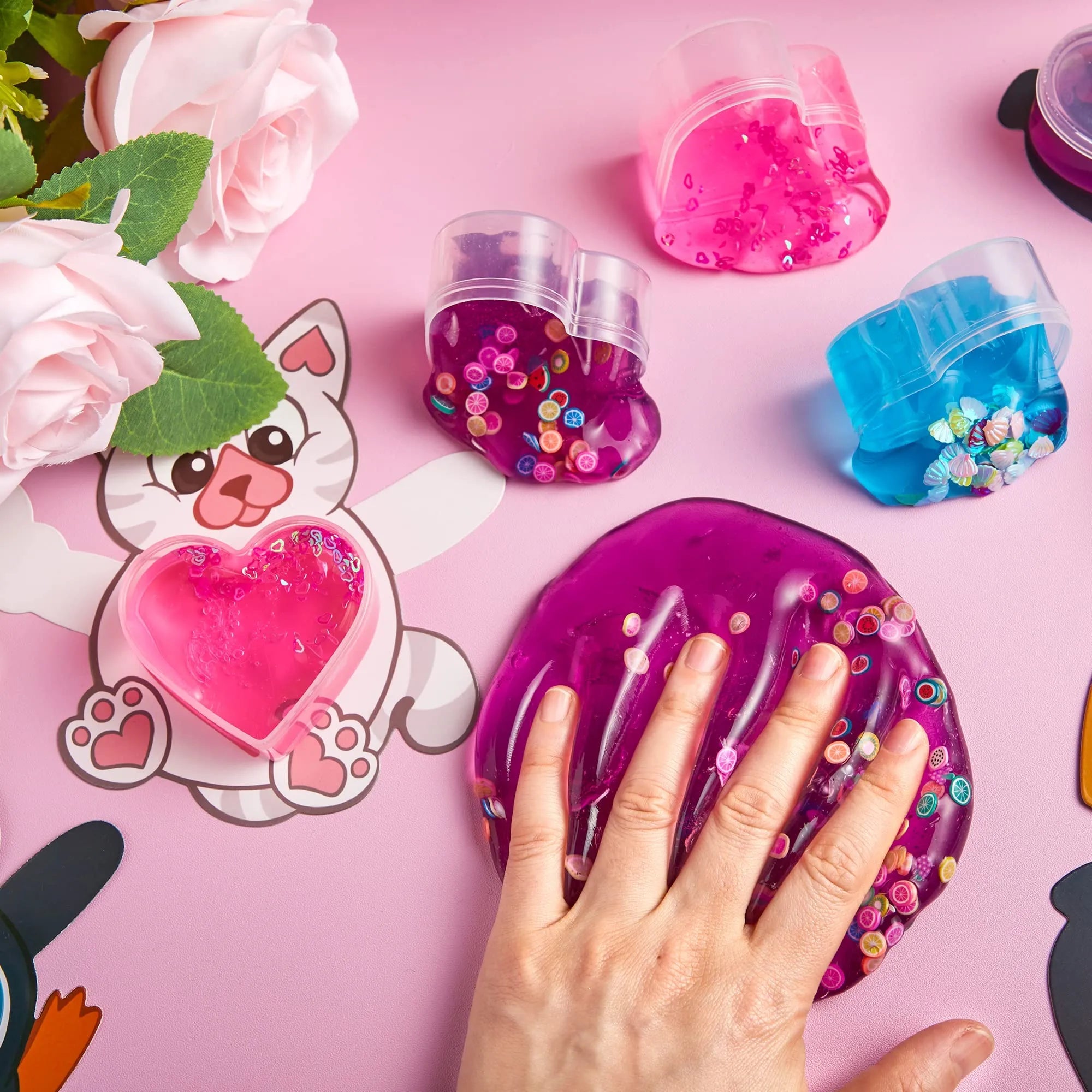 28 Hearts Toys with Valentine's Day Cards for Kids Classroom Exchange Gifts
