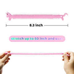 28 Pcs Stretchy String with Valentine's Day Cards for Kids Classroom Exchange Gifts