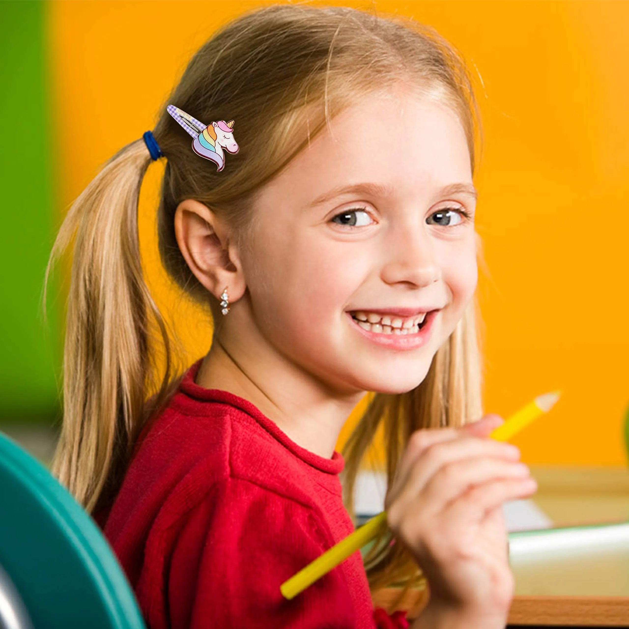 28 Unicorn Hairpins with Valentine's Day Cards for Kids - Classroom Exchange Gifts