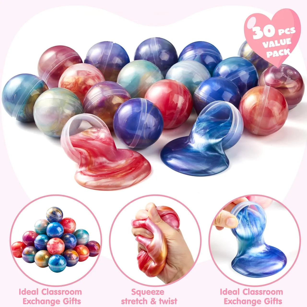 30 Cosmic Realm Valentine Slime with Kids Valentines Cards