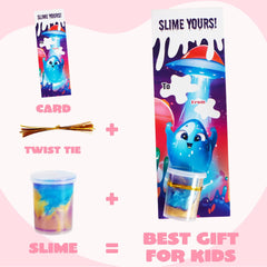 28-Pack Kids Valentine's Cards with Cosmic Realm Slime - Classroom Exchange Gifts