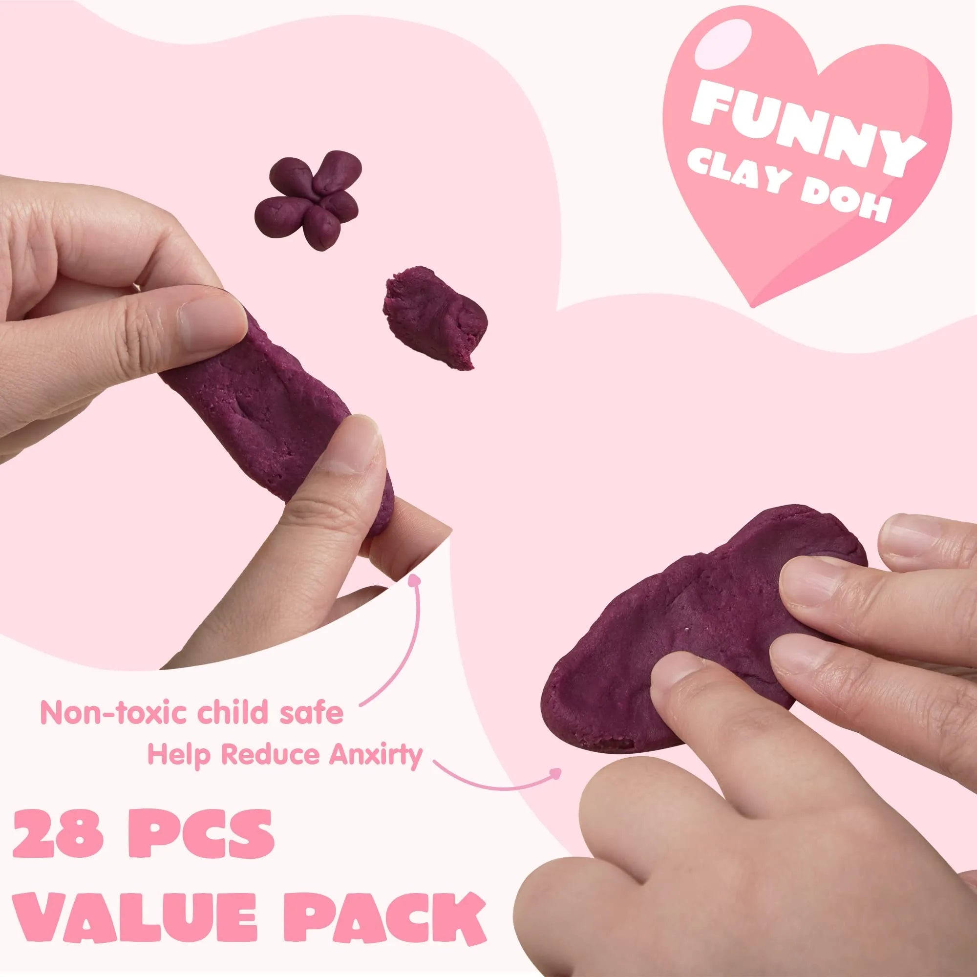 28Pcs Kids Valentines Cards with Classroom Exchange Gifts