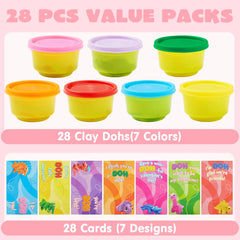 28Pcs Kids Valentines Cards with Classroom Exchange Gifts