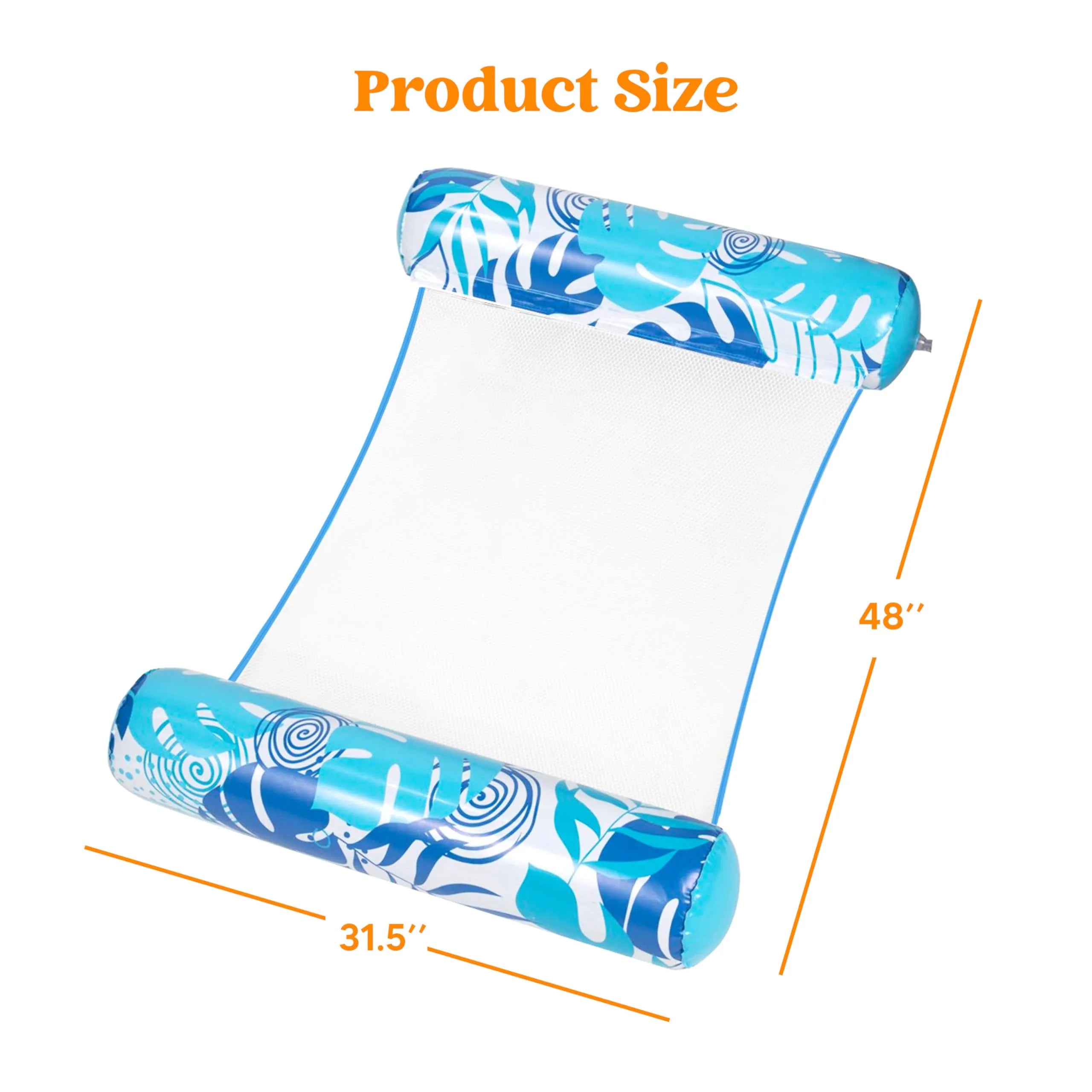 2 Packs 4-in-1 Multi-Purpose PVC Inflatable Pool Floats