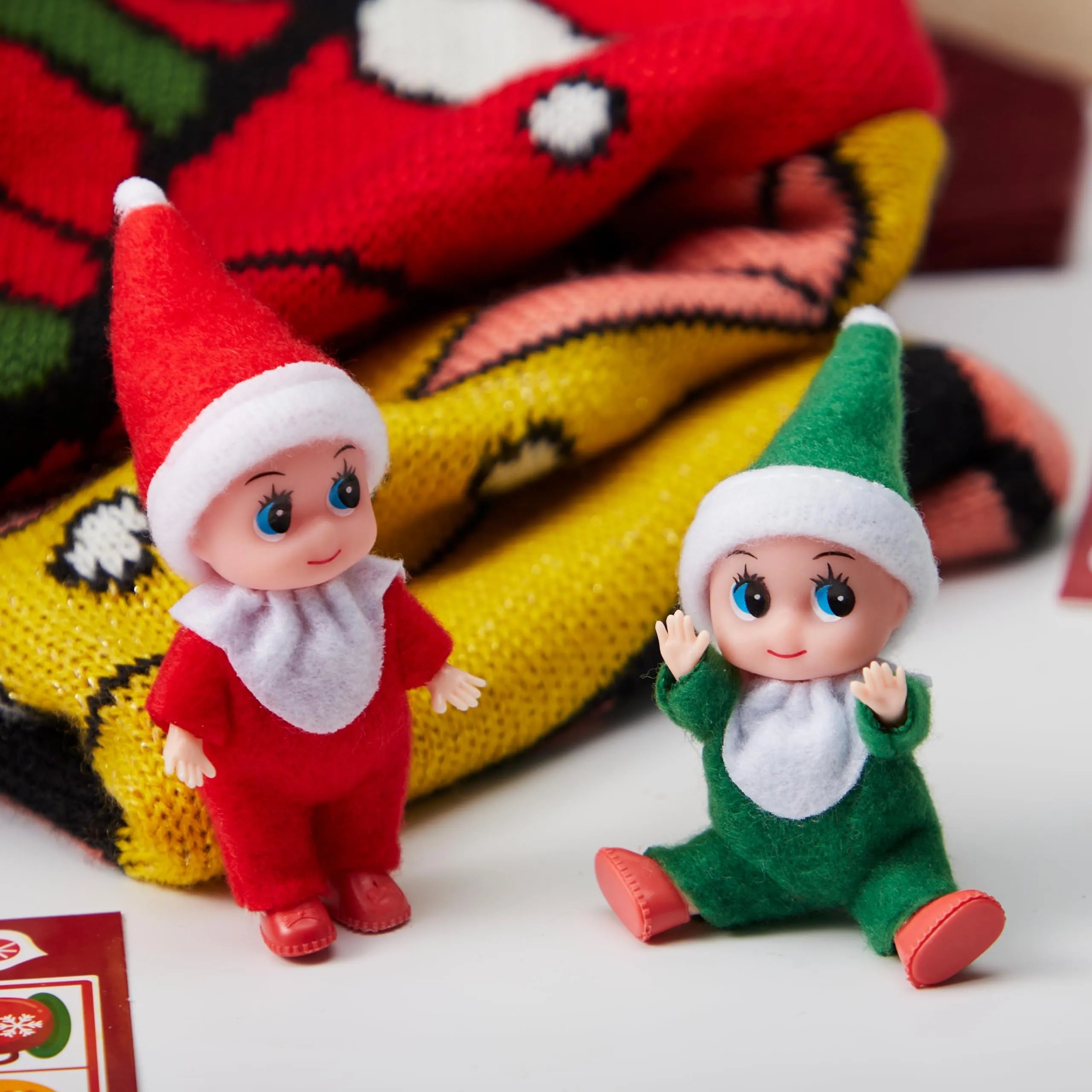 2 Pack Christmas Elf Plush Doll - Tiny Soft Plush Toy