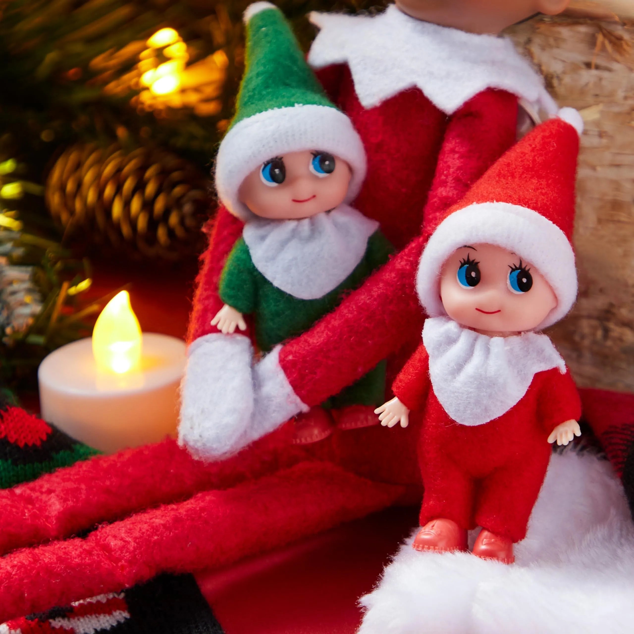 2 Pack Christmas Elf Plush Doll - Tiny Soft Plush Toy