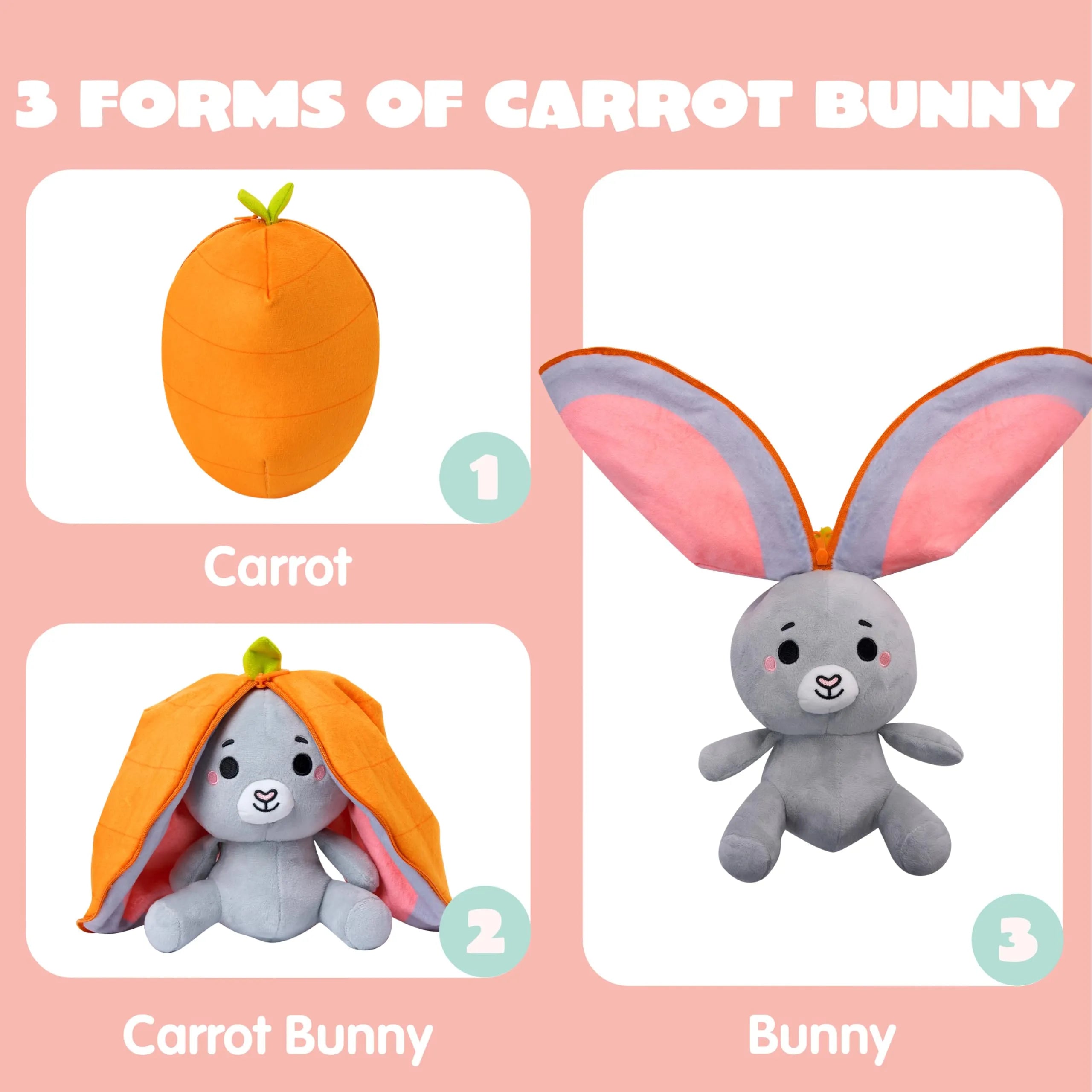 2-Pack Plush Hiding Bunny and Chick