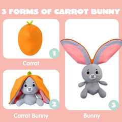 2-Pack Plush Hiding Bunny and Chick