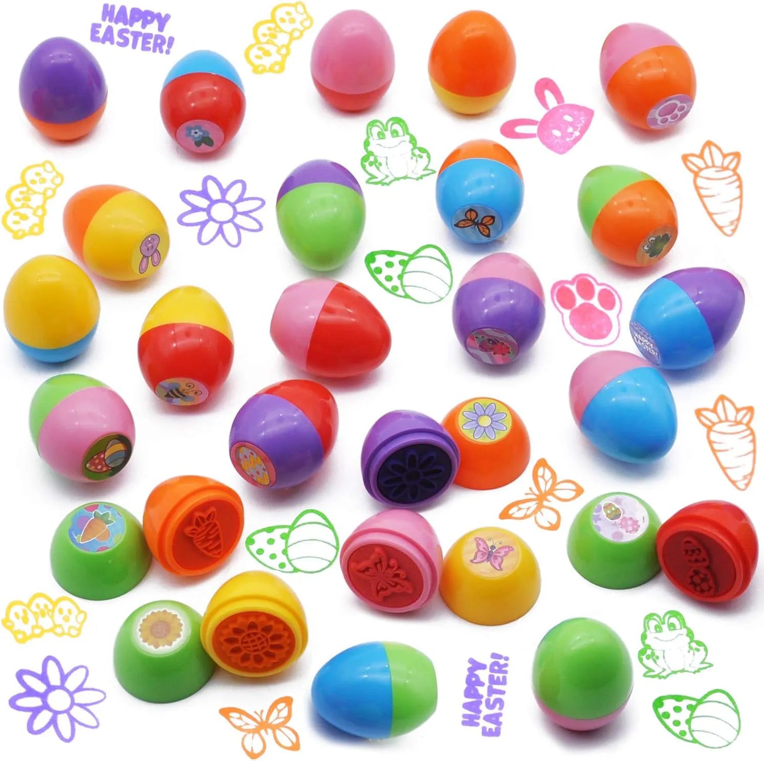 48 Easter Egg Stampers for Kids