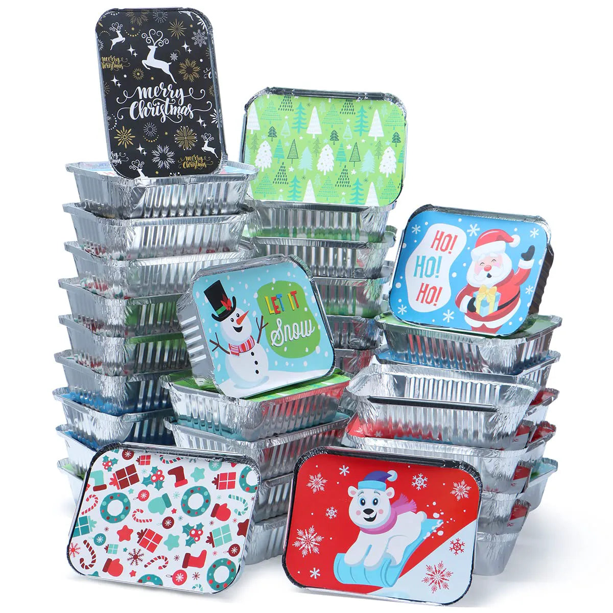 36-Pack Christmas Cookie Tins with Lids for Gift Giving