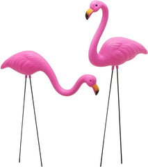 Small Flamingo Yard Ornament, Set of 2