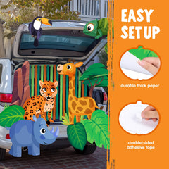 Jungle-Themed Halloween Trunk-or-Treat Decoration Kit