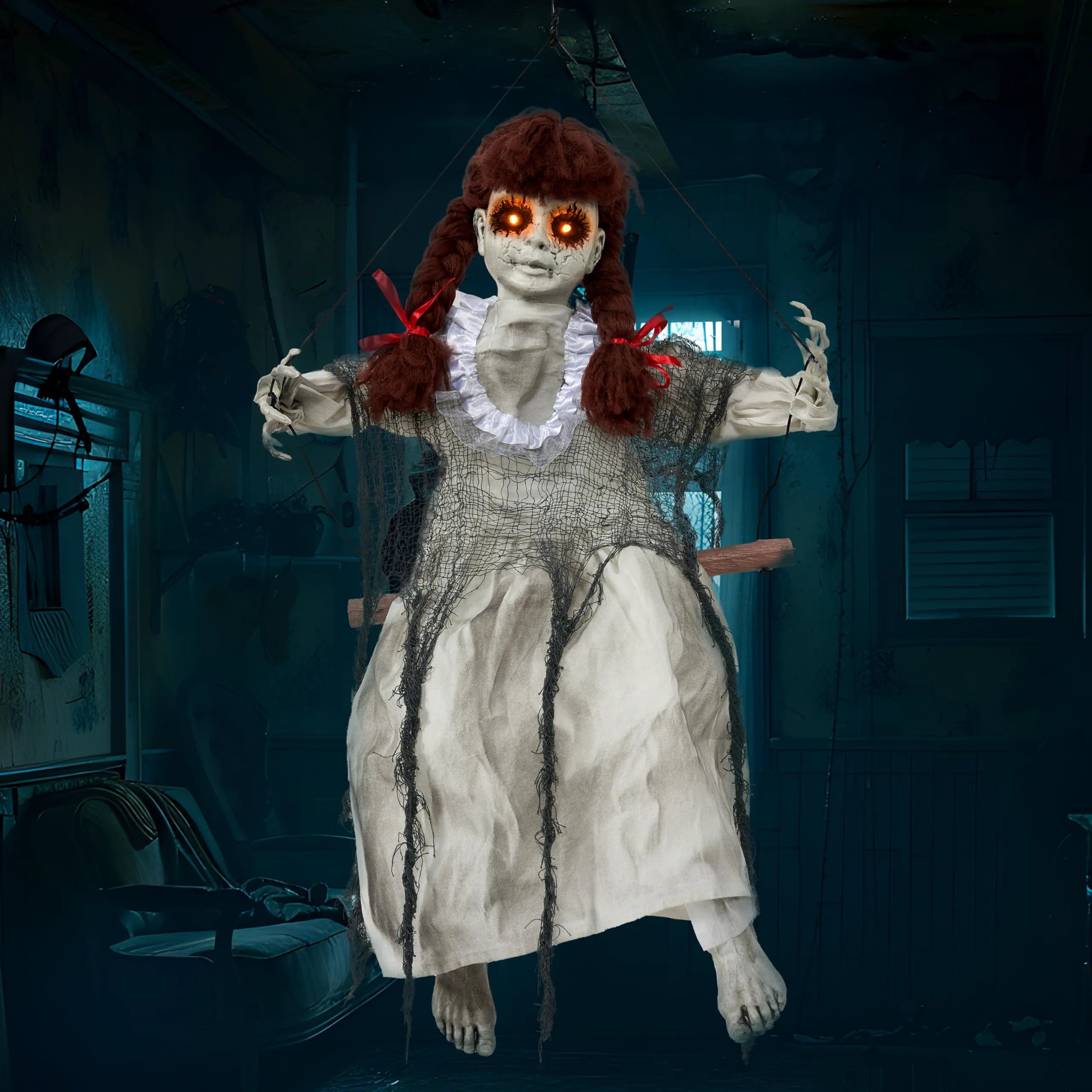 Spooky Halloween Hanging Swing Girl