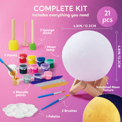 DIY 3D Moon Night Light Kit - Galaxy Lamp Arts and Crafts