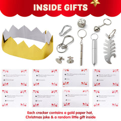 Gold & Silver Snowflake Christmas Party Favors (8 Pack, 10 Inch)