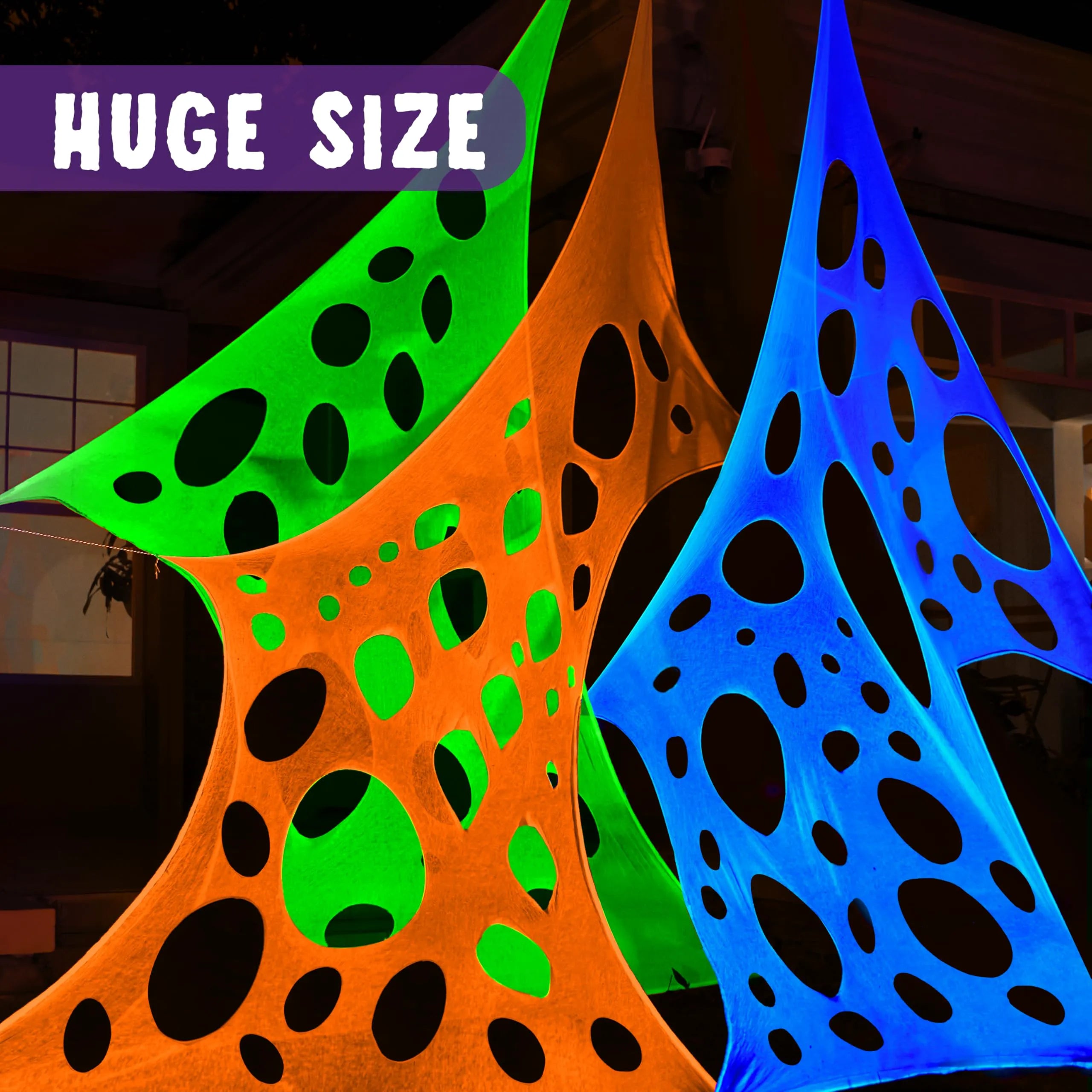 1000 sq ft Halloween Spider Web Decoration for Outdoor Use