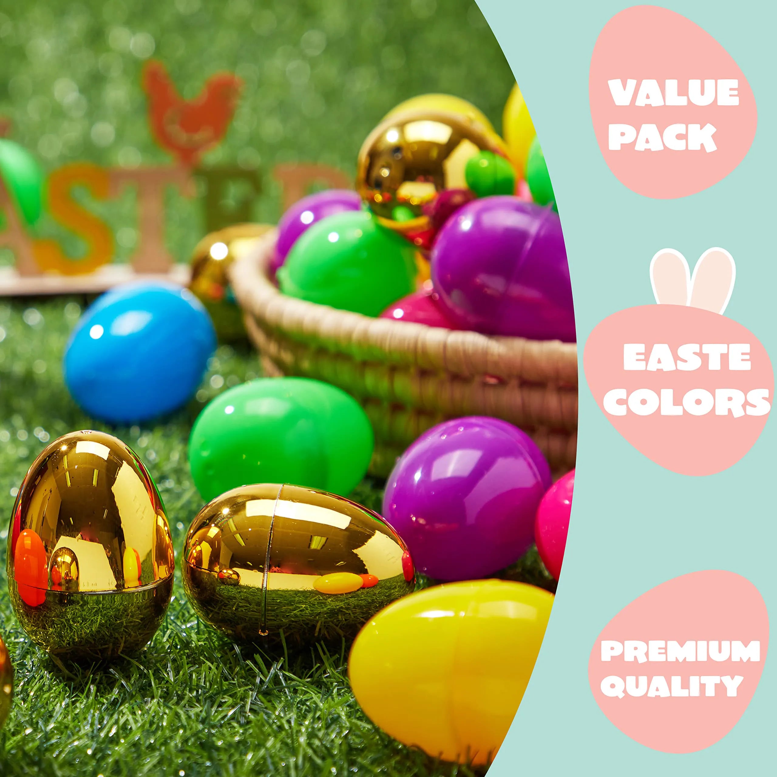 300 PCS Empty Easter Egg Shells Bulk for Easter Egg Hunt