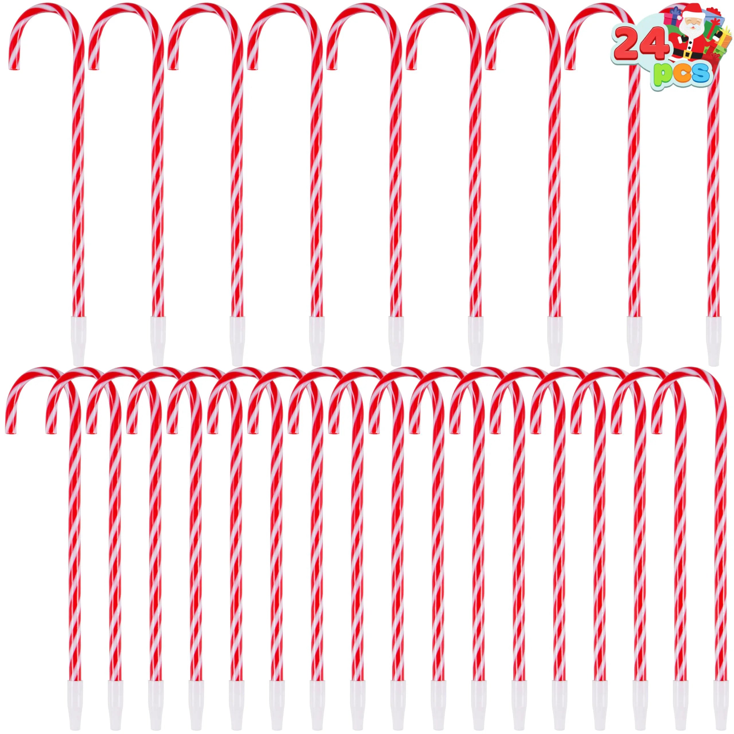 24 Christmas Candy Cane Ballpoint Pens for Kids