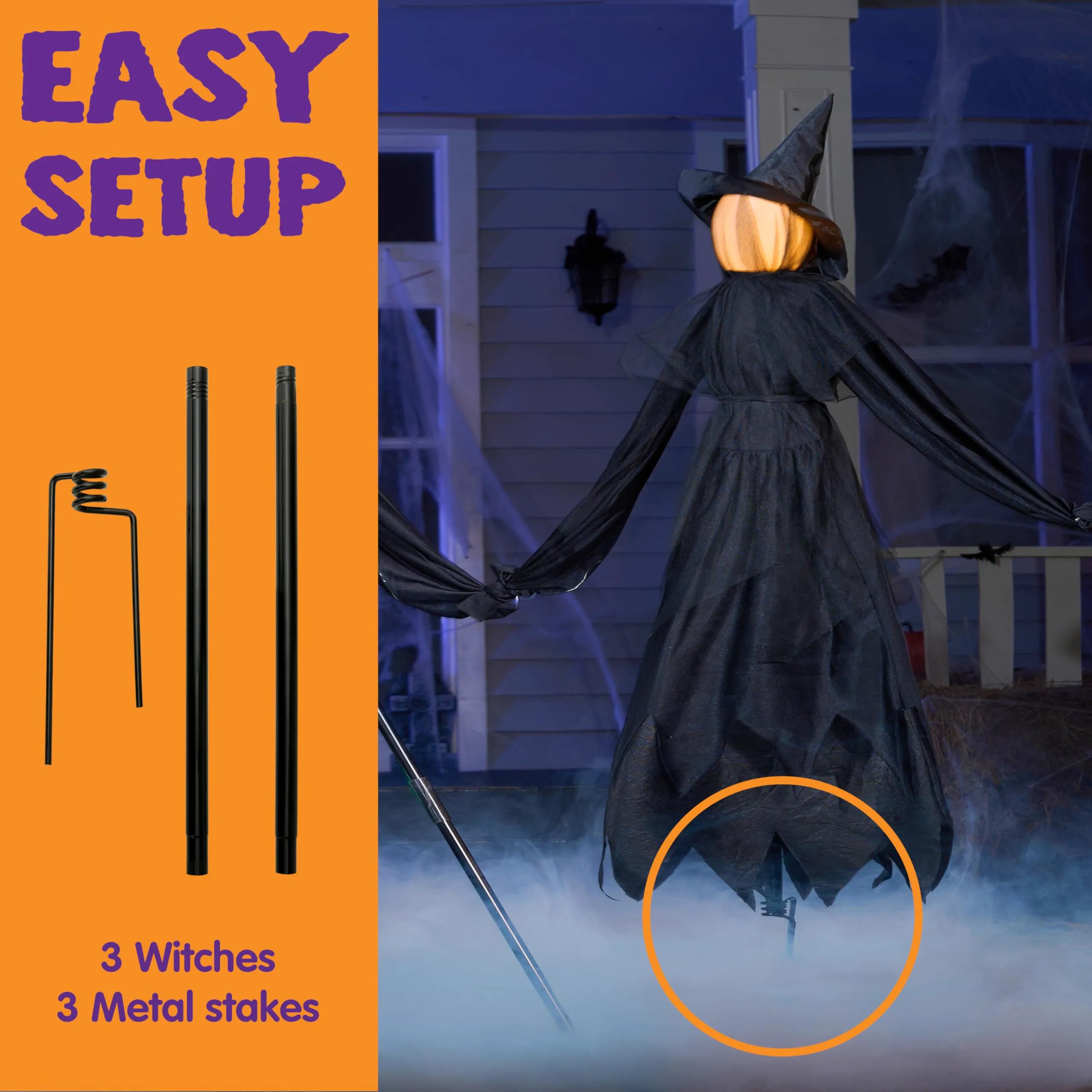 5 FT Halloween Witch Outdoor Decorations