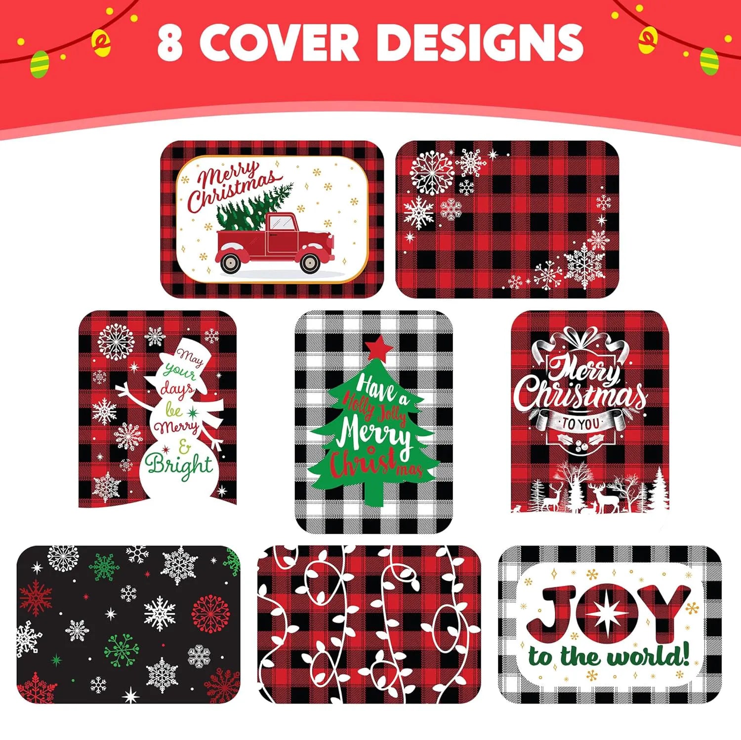 24-Pack Christmas Foil Containers with Lids