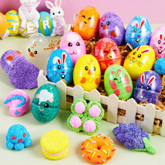 24 Pcs Easter Prefilled Eggs with Foam Squishy Toys
