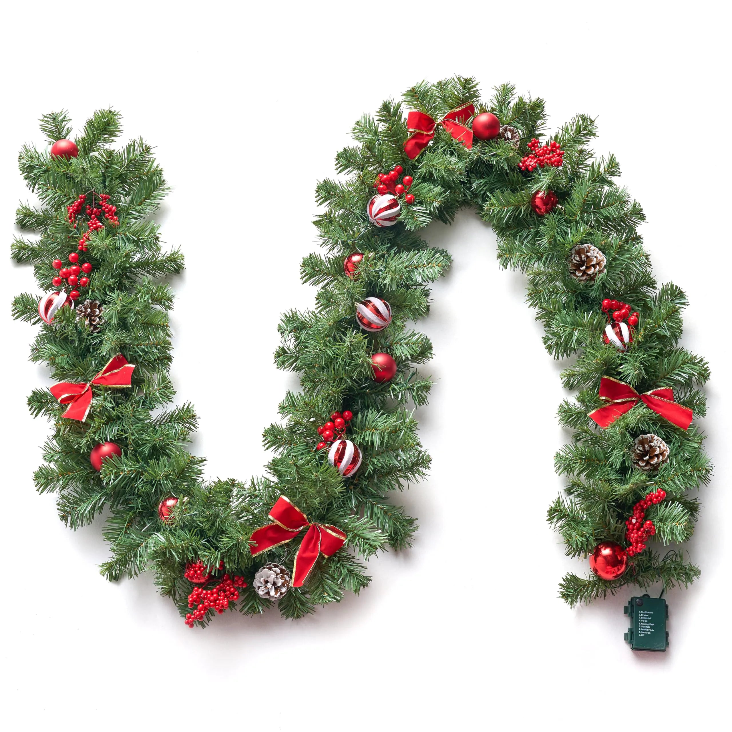 9-Foot Christmas Garland with Lights