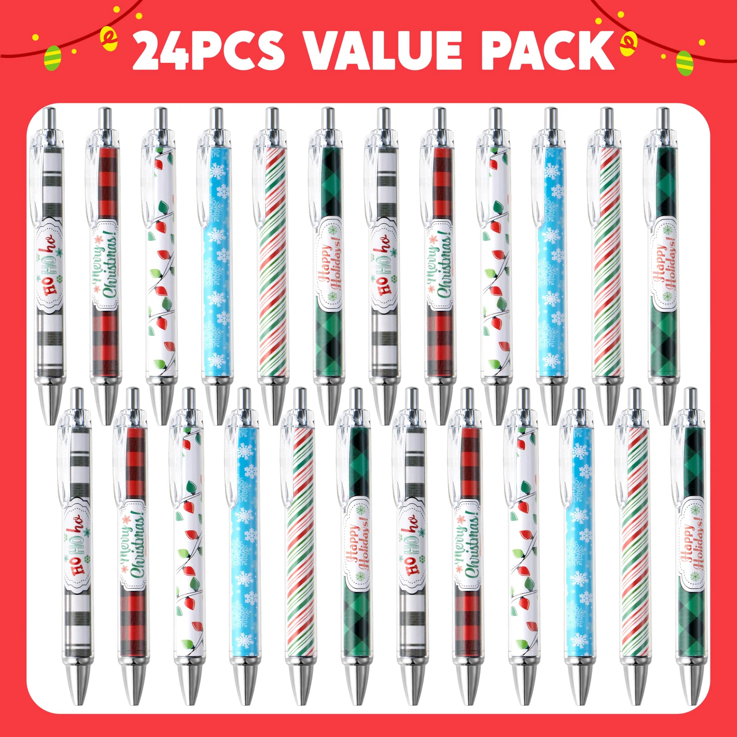 24 Pack Christmas Ballpoint Pens
