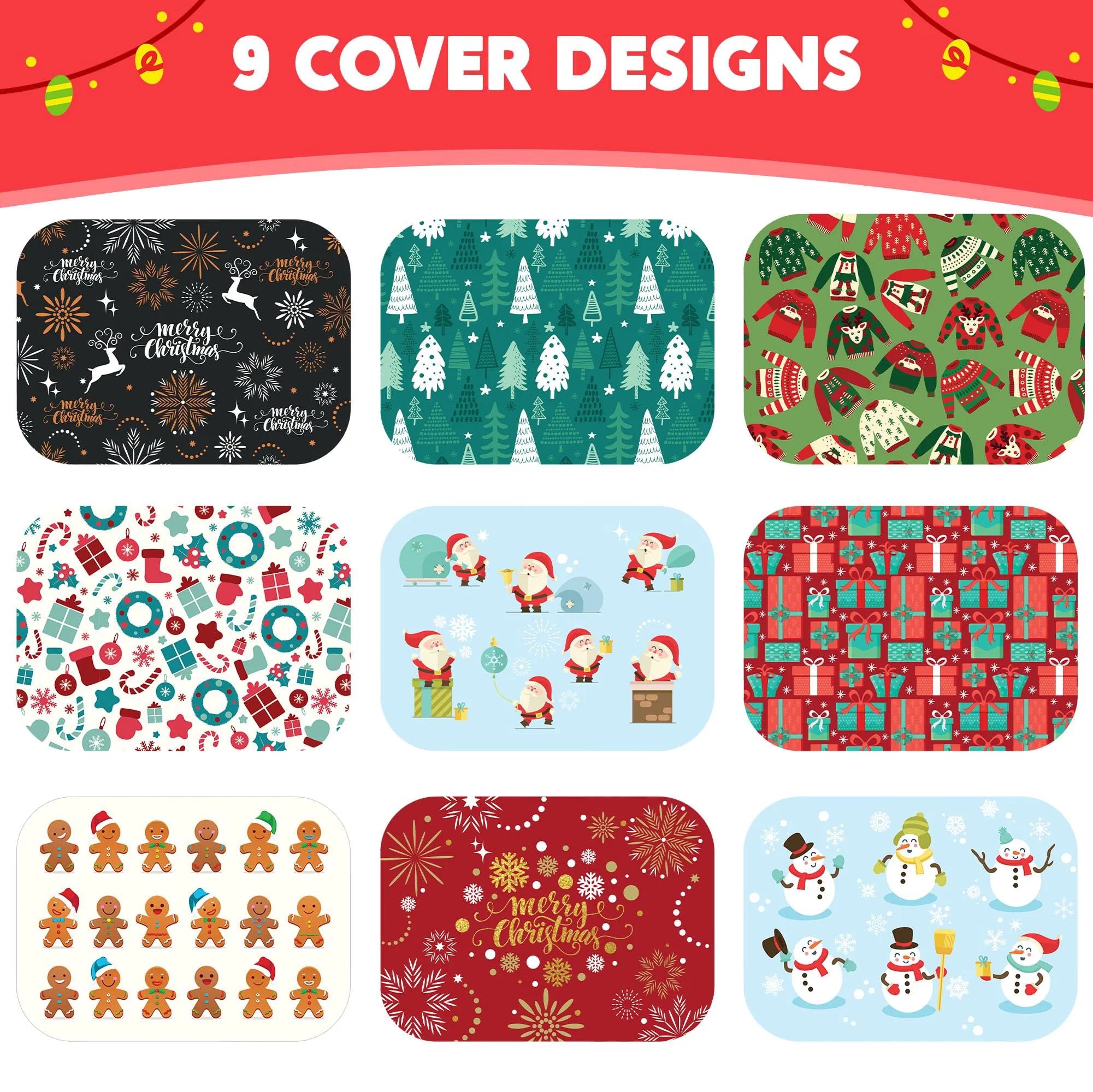 36-Pack Christmas Foil Containers with Lids