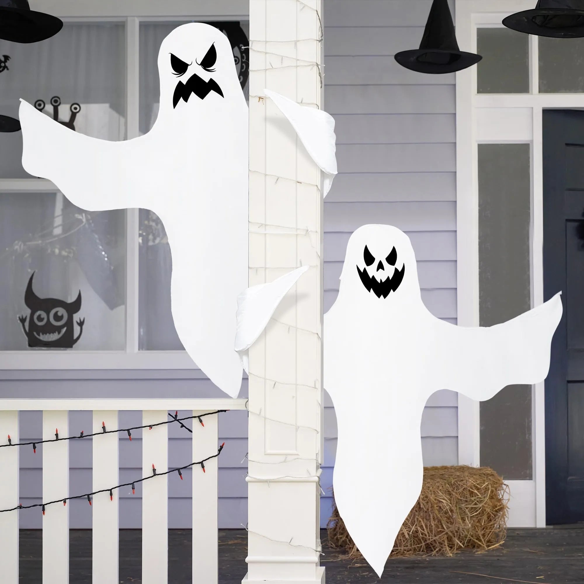2-Pack 47in Halloween Lighted Tree Wrap Decoration