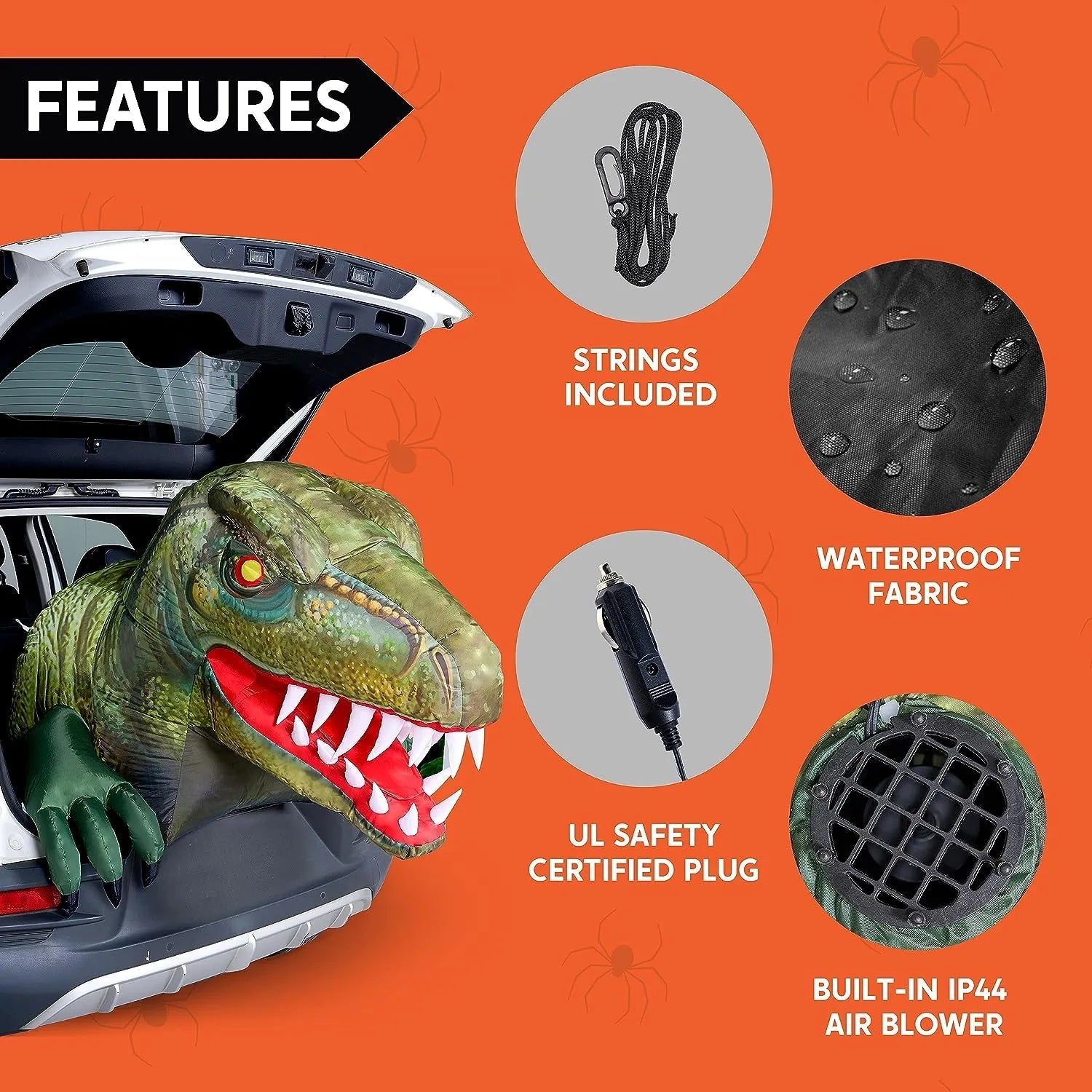 3.6ft Dinosaur Trunk-or-Treat Halloween Inflatable
