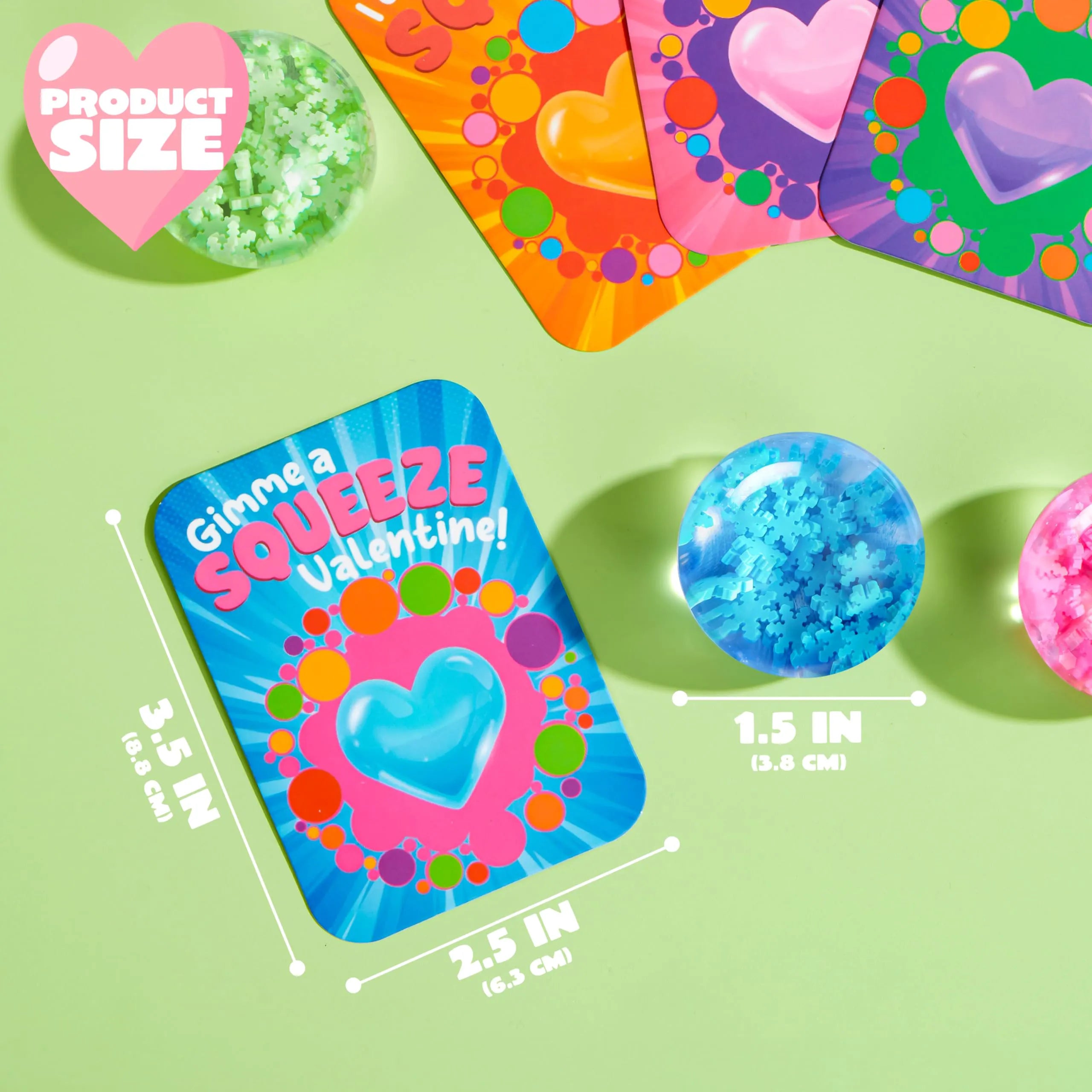 30 Valentine's Day Stress Balls with Cards