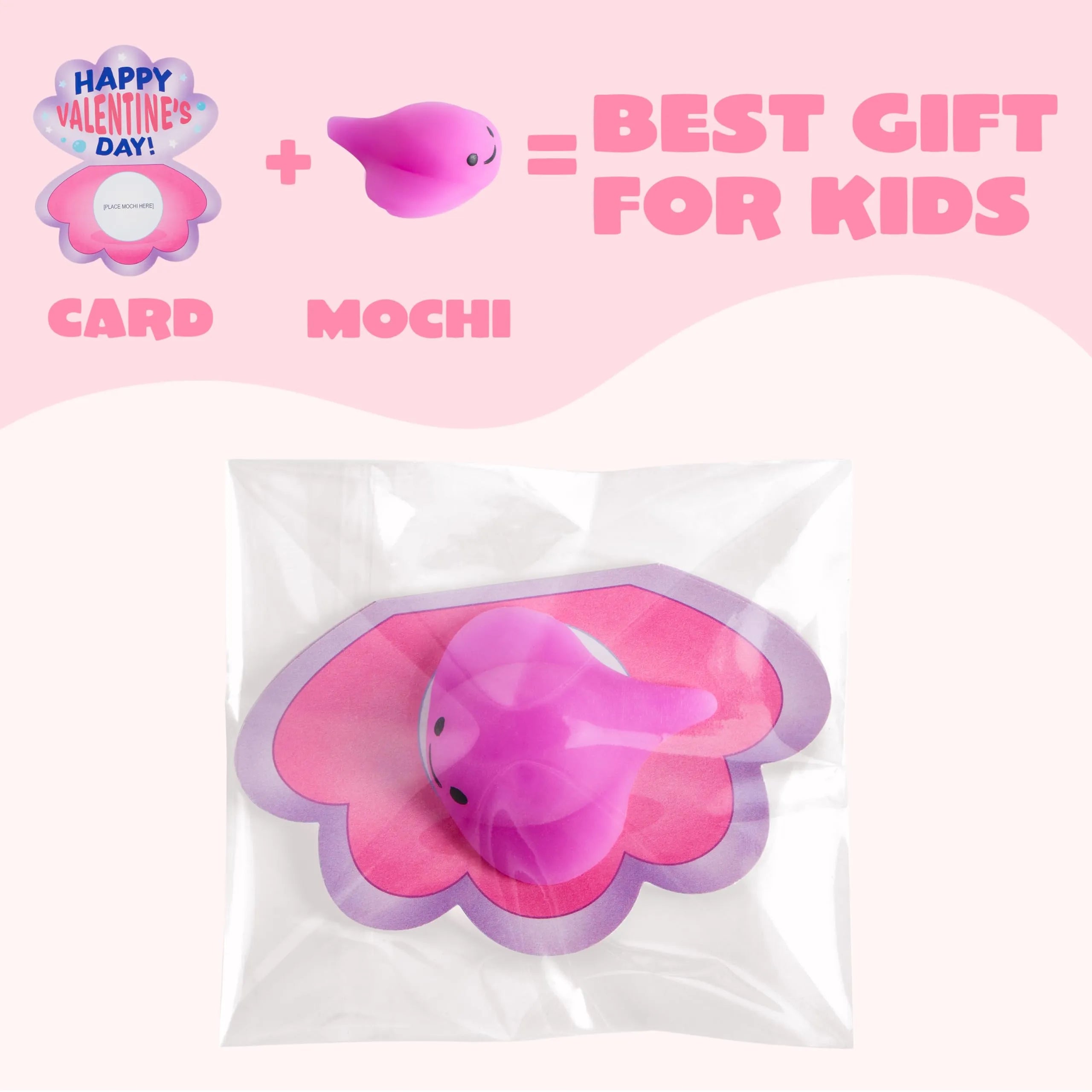 30-Pack Valentine's Day Cards with Mochi Squishy Toys for Kids' Exchange Prizes