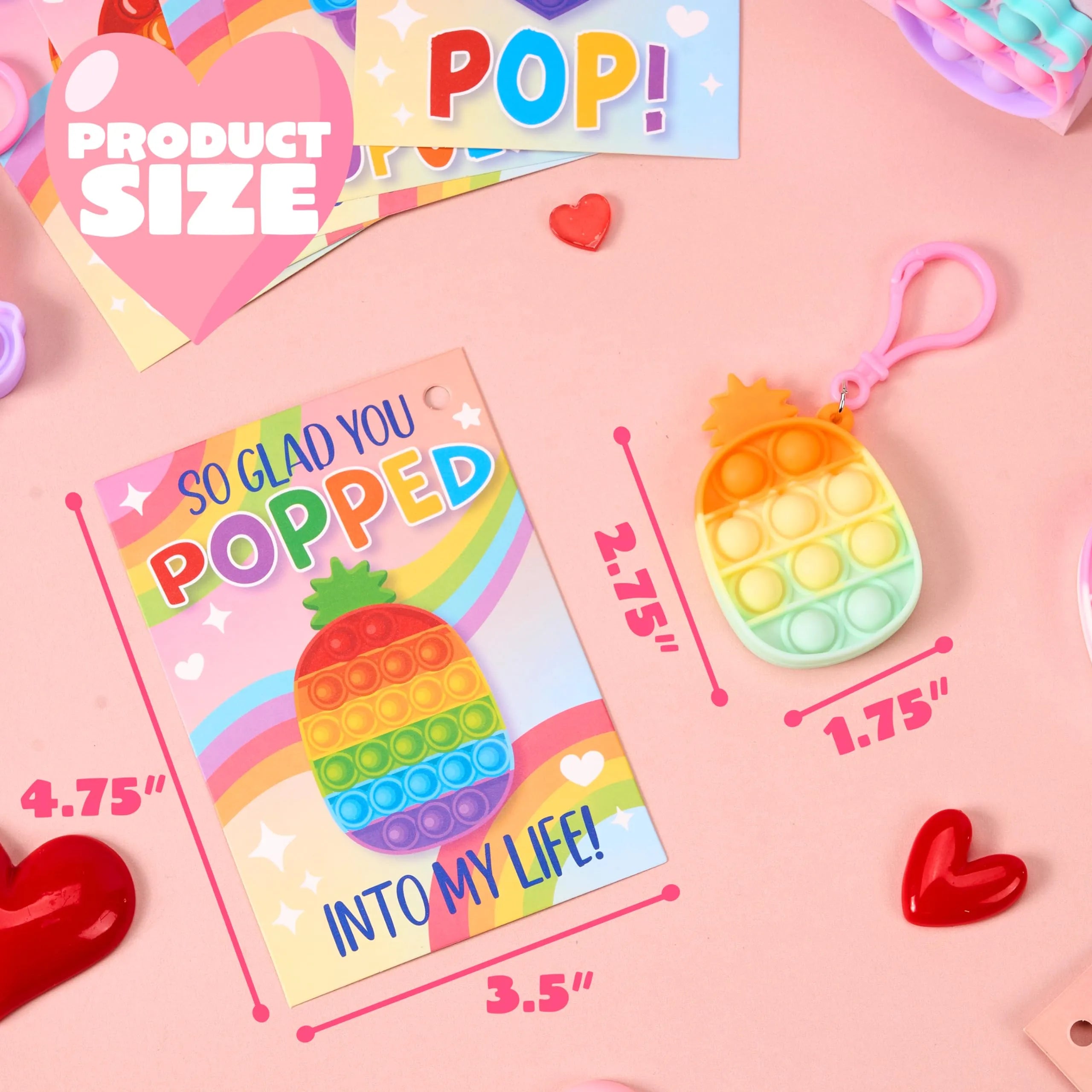 30 Packs Valentine’s Day 6-Design Gift Cards with Multi-Shape Toys