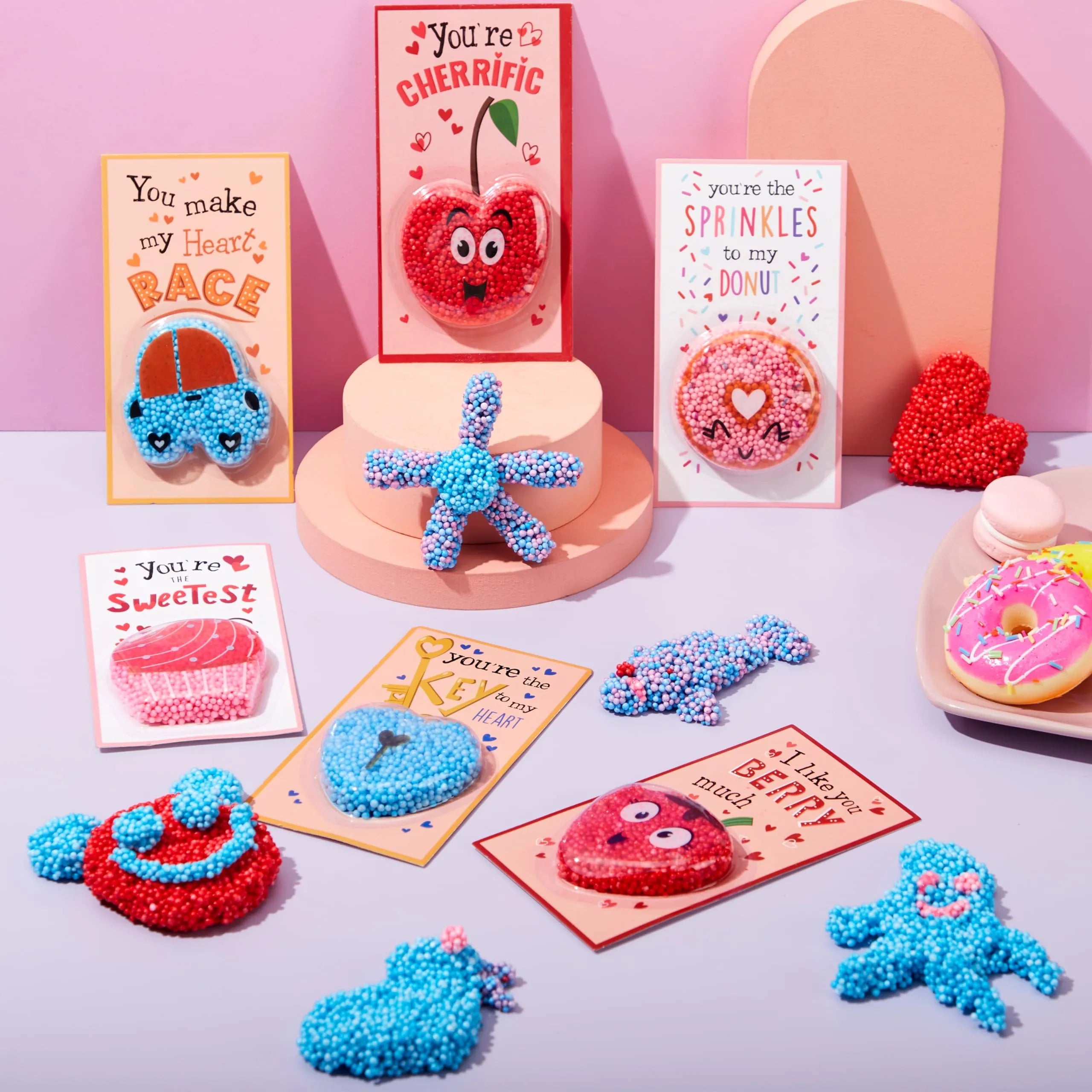 30 Valentine's Day Gift Cards with Foam for Gift Exchange Prizes