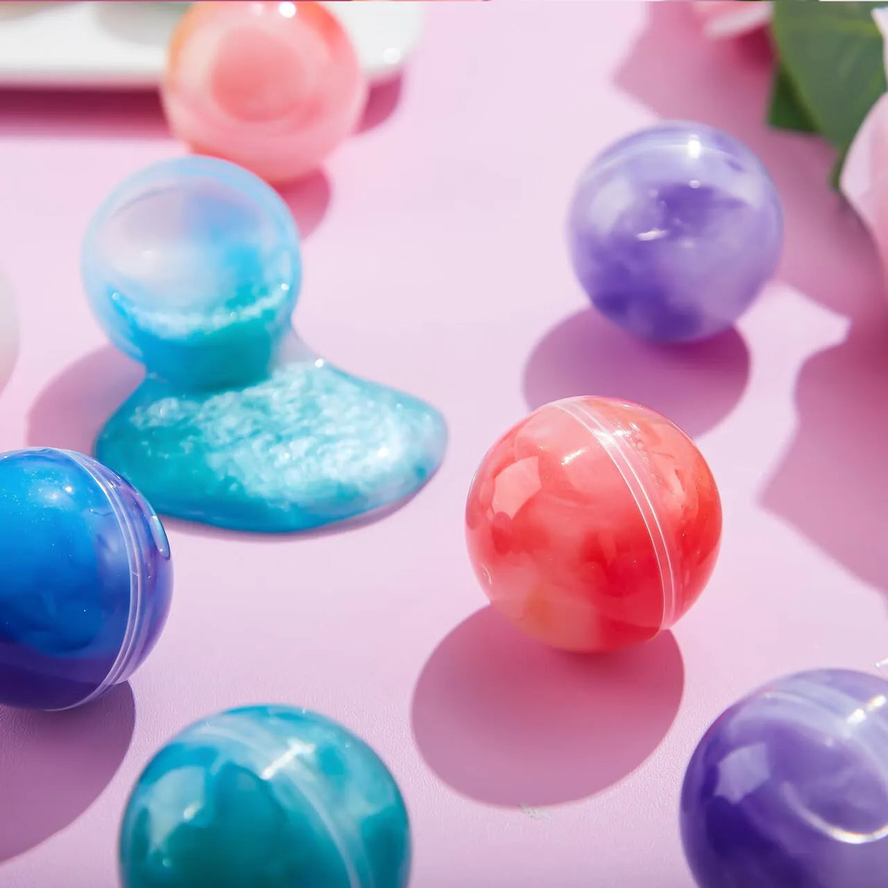 30-Pack Valentine's Day Cards with Rainbow Slime Fidget Toys for Classroom Exchange