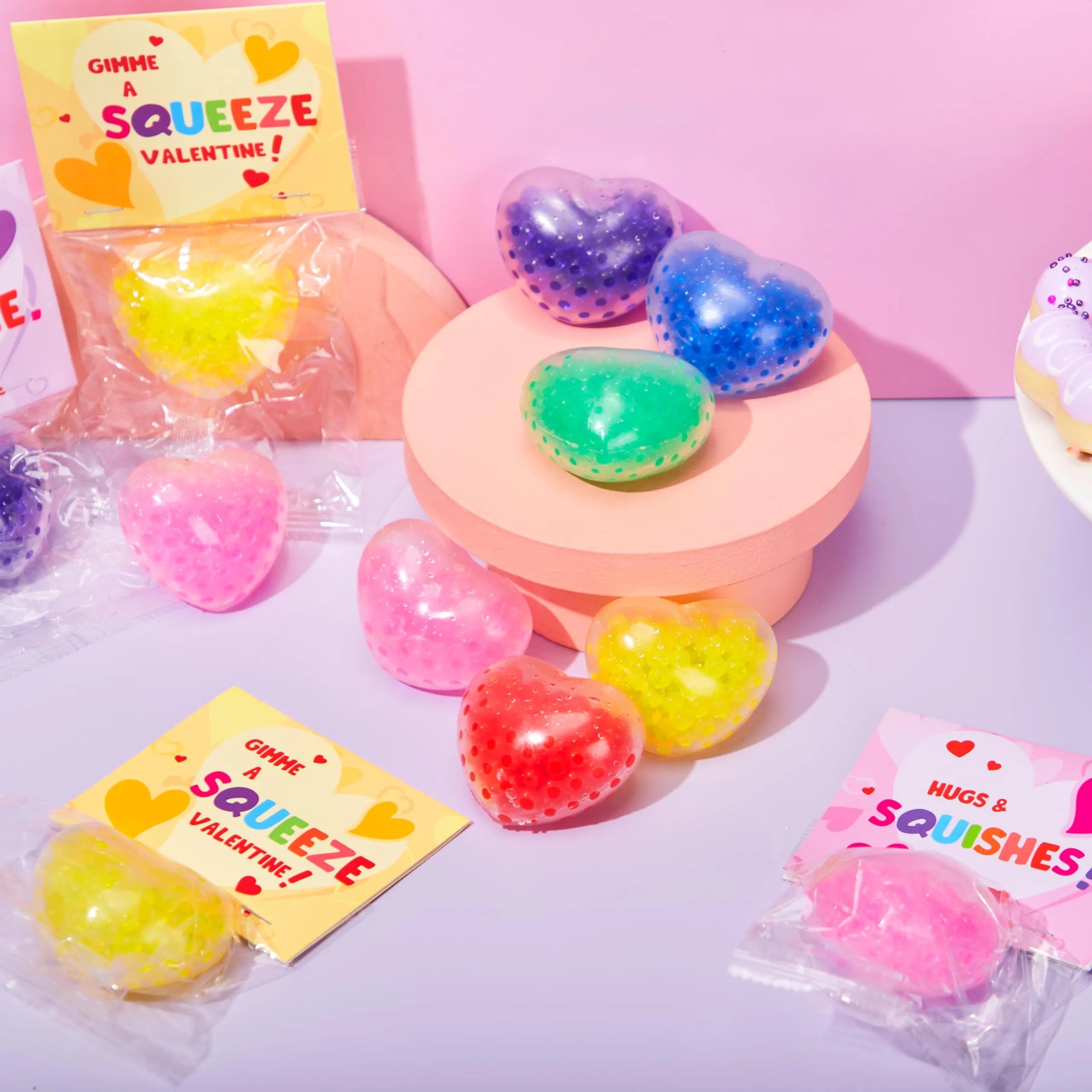 30 Packs Valentine's Day Water Droplet Heart Balls with Hangers