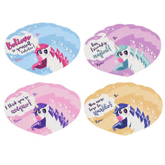 30-Pack Unicorn Stamper Filled Hearts with Valentine's Day Cards for Kids Classroom Exchange Gifts