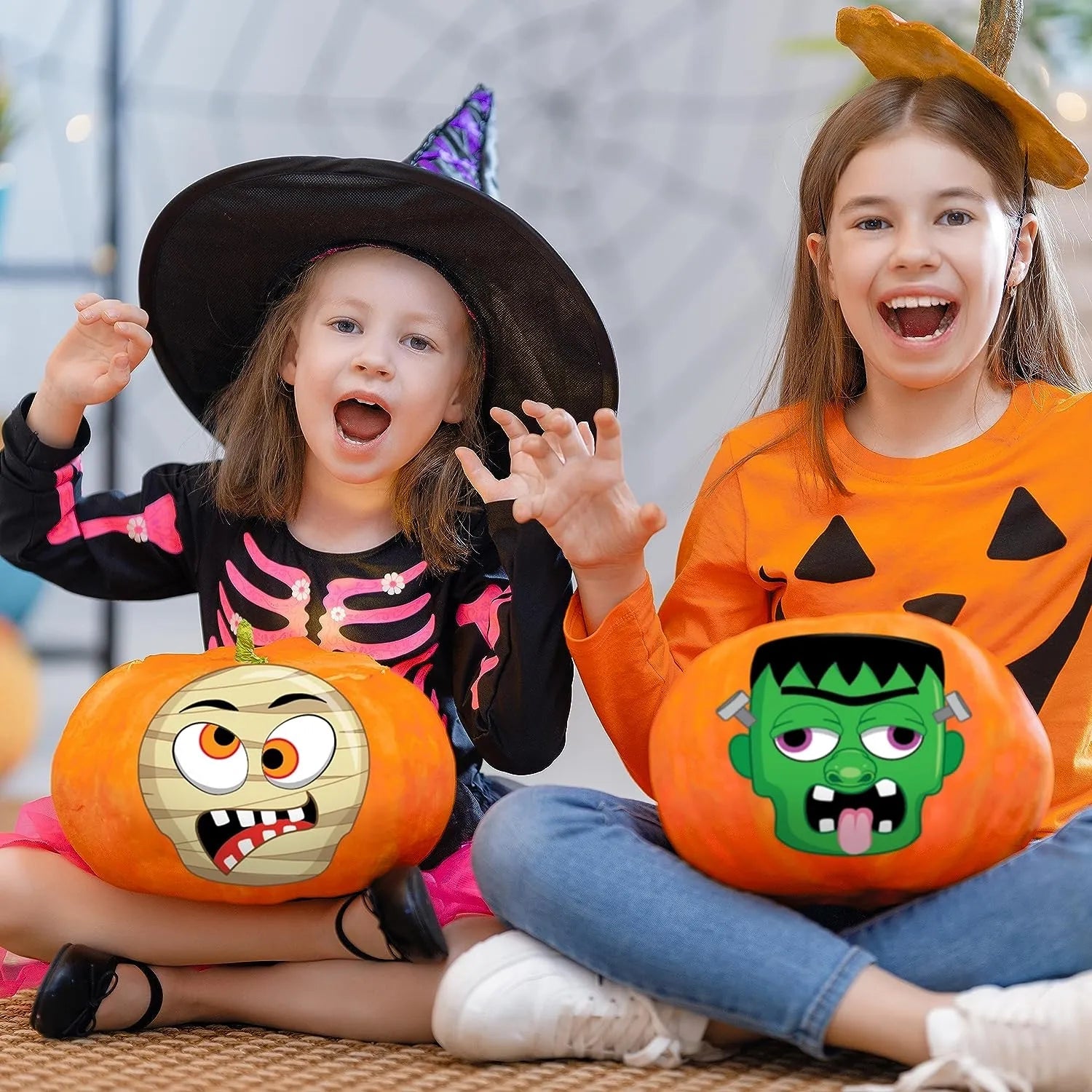 JOIN 30-Pack Halloween Make-a-Face Sticker Sheets (6 Styles)
