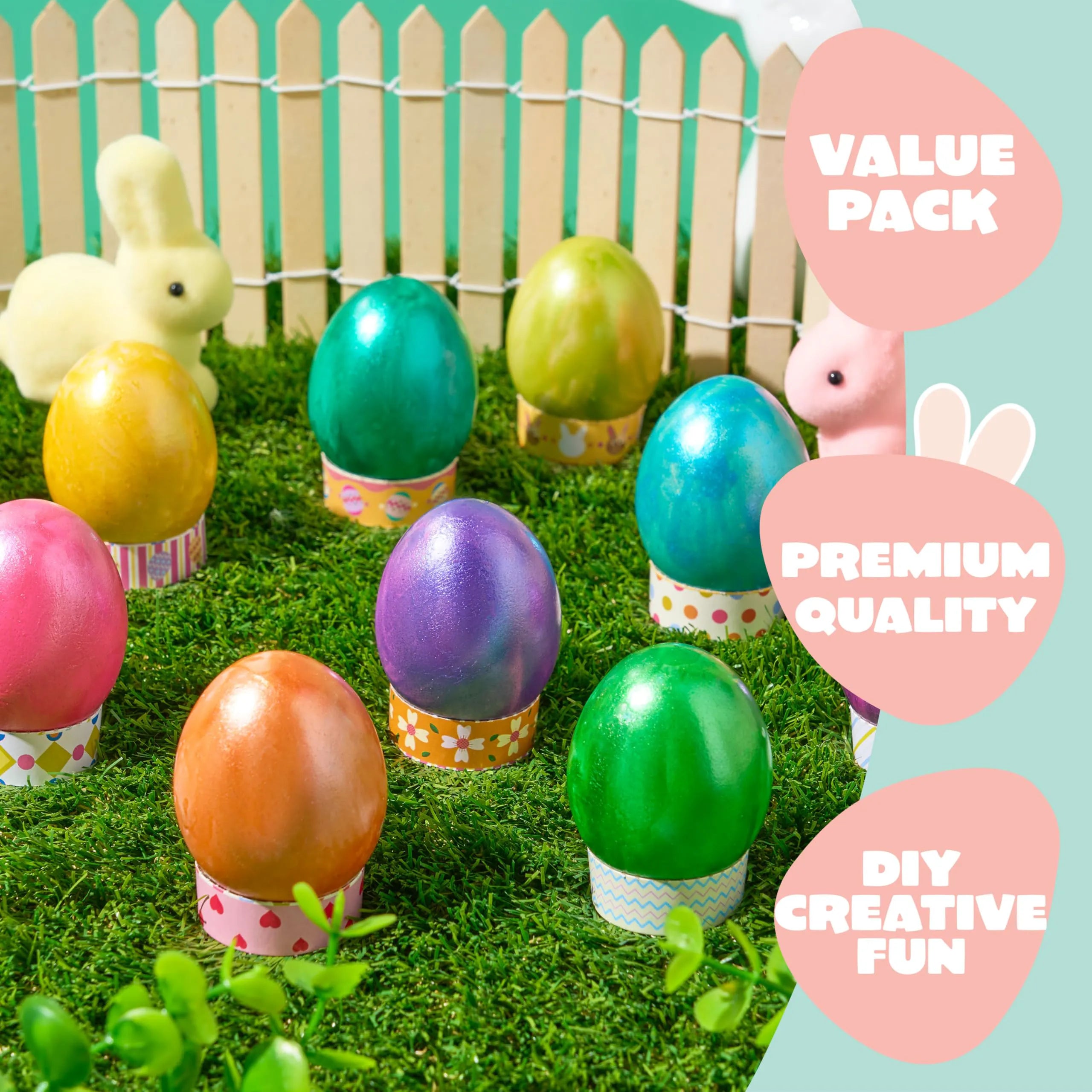 34-Piece Easter Egg Dye DIY Kit for Kids Activities & Parties
