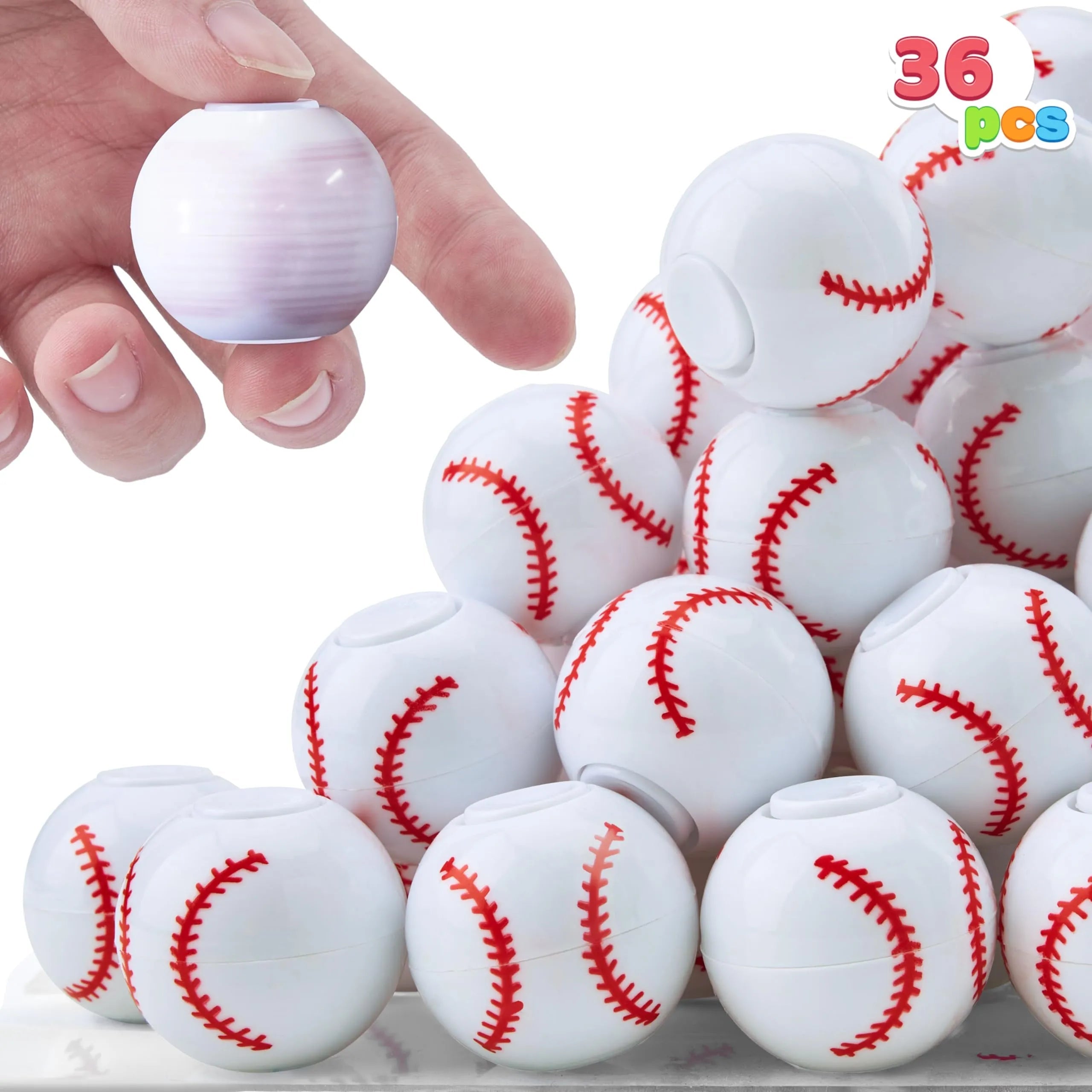 36 Pack Baseball Fidget Spinners for Kids Party Favors