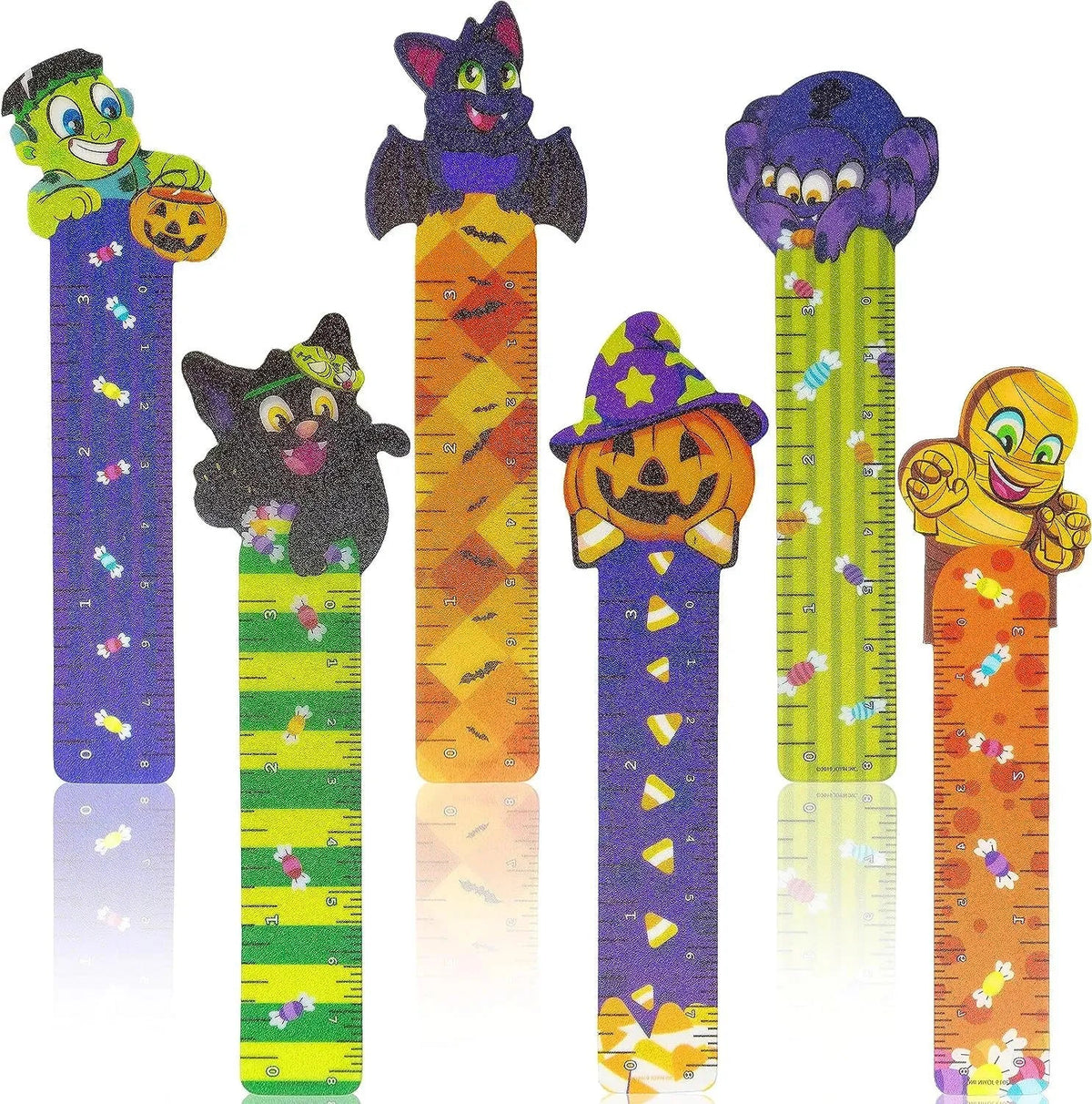 36 Pcs 6 Designs Halloween Bookmark Rulers