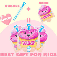 36 Unicorn Bubble Wands with Valentine's Day Cards for Kids - Classroom Exchange Gifts