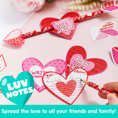 36-Pack Valentine's Day Arrow Pencils with Cards for Kids Classroom Exchange Gifts