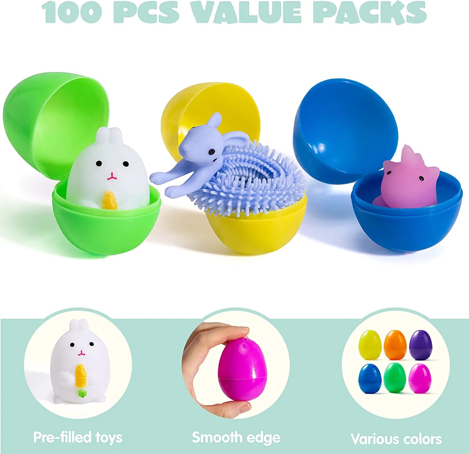 36-Pack Assorted Prefilled Easter Eggs with Toys