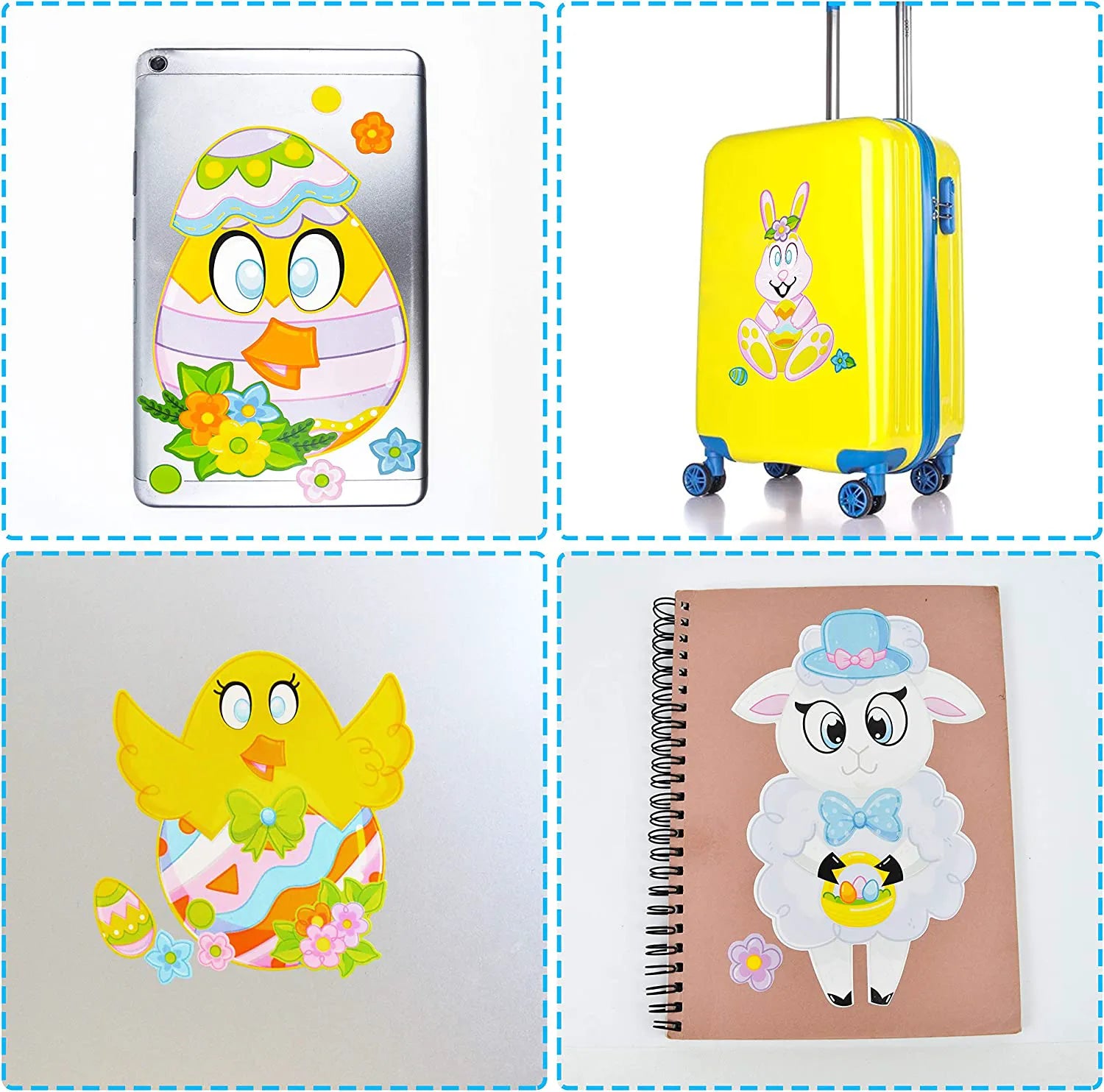 36-Piece Easter Mix & Match Make-a-Face Animal Stickers